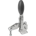 Kipp Vertical Toggle Clamps with flat foot and adj. spindle, stainless K0662.105000